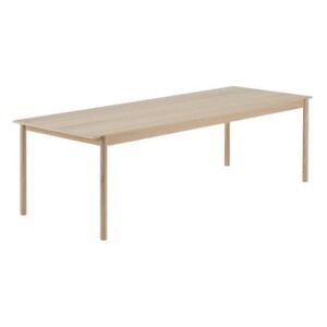 Linear WOOD Rectangular table - / Wood 260 x 90 cm by Muuto Natural wood