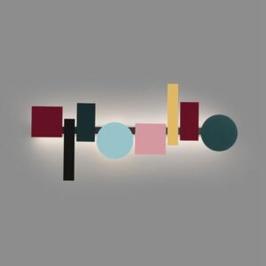 Totem LED Wall light - / L 120 cm - 8 magnetised shapes by Pallucco Multicoloured