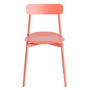 Fromme Stacking chair - / Aluminium by Petite Friture Orange