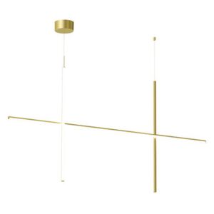 Coordinates S2 Pendant - LED / L 176 cm x H 92 cm by Flos Gold/Metal