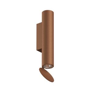 Flauta Spiga 1 Wall light - / LED - Chevron pattern / H 22.5 cm by Flos Copper/Metal