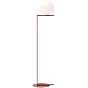 IC F2 Floor lamp - / H 185.2 cm by Flos White/Red