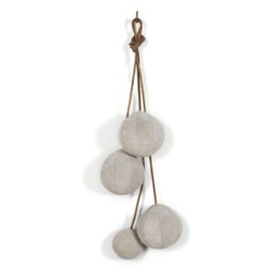 Clothes Rack Wall coat rack - / Leather balls & ropes by ENOstudio Beige
