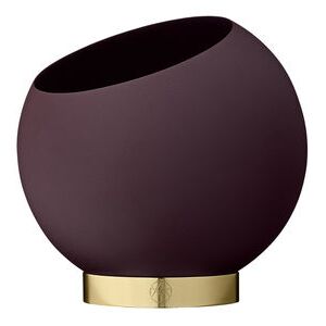 Globe Flowerpot - / Ø 17 cm - Metal by AYTM Red/Purple