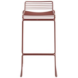 Hee Bar stool - H 75 cm - Metal by Hay Orange