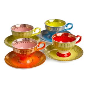 Grandma Espresso cup - / Set of 4 - With saucers by Pols Potten Multicoloured