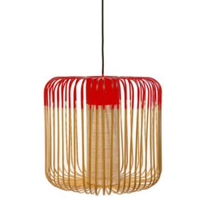 Bamboo Light M Pendant - H 40 x Ø 45 cm by Forestier Red/Natural wood