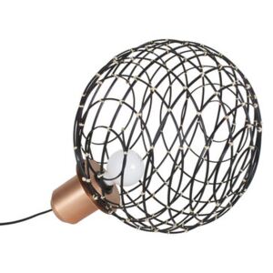 Sphere Medium Wireless lamp - / Bamboo - Ø 40 cm by Forestier Black