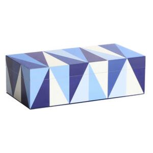 Sorrento Small Box - / Lacquered wood - 20 x 10 cm by Jonathan Adler Blue