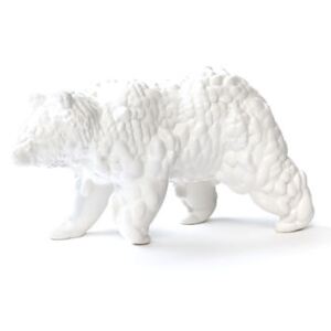 Orso Large Figurine - / 3D modelled ceramic - L28 cm by Moustache White