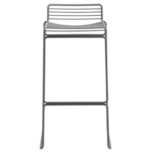 Hee Bar stool - H 75 cm - Metal by Hay Grey