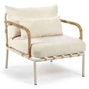 Capizzi Padded armchair - / Rattan & fabric by Serax White