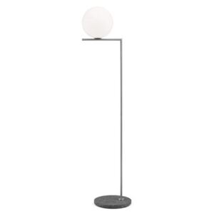 IC F2 Outdoor Floor lamp - / H 185 cm - Stone base by Flos Grey/Silver/Metal