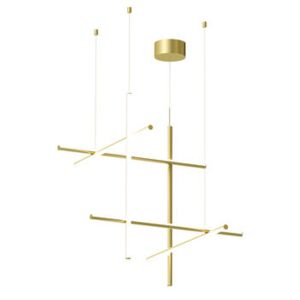 Coordinates S3 Pendant - LED / L 78 x H 78 cm by Flos Gold/Metal