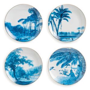 Landscape Dessert plate - / Ø 22.5 cm - Set of 4 / Porcelain by & klevering Blue
