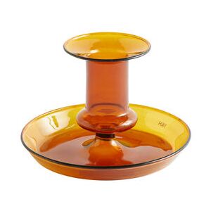 Flare Small Candle stick - / Glass by Hay Yellow/Orange