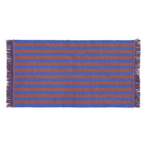 Stripes and stripes Rug - / 95 x 52 cm - Cotton by Hay Blue