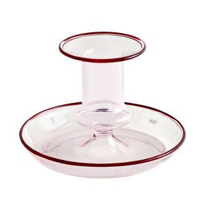 Flare Small Candle stick - / Glass by Hay Pink