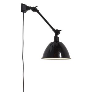Amsterdam Small Wall light with plug - / Metal lampshade - L 60 cm by It's about Romi Black