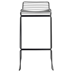 Hee Bar stool - H 75 cm - Metal by Hay Black