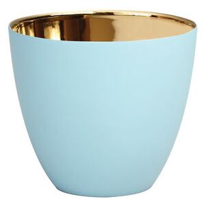 Summer Large Candle holder - / H 8 cm - Porcelain by & klevering Blue/Gold