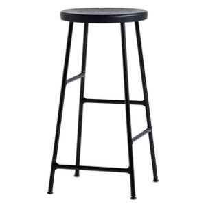 Cornet Bar stool - / H 65 cm - Bois & métal by Hay Black