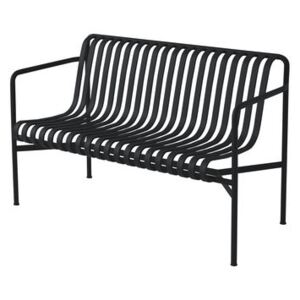 Palissade Bench with backrest - W 128 cm - R & E Bouroullec by Hay Grey/Black