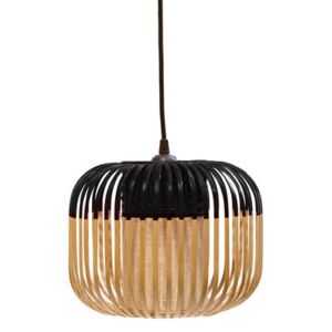 Bamboo Light XS Pendant - H 20 x Ø 27 cm by Forestier Black/Natural wood