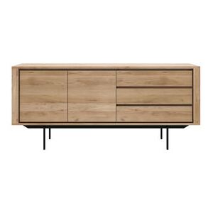 Shadow Dresser - / Solid oak L 180 cm / 2 doors & 3 drawers by Ethnicraft Natural wood