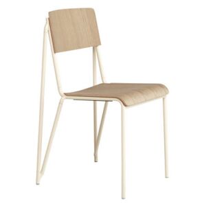 Petit standard Stacking chair - / Steel & wood by Hay Natural wood