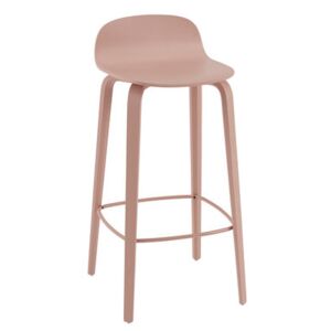 Visu Bar stool - / Wood - H 75 cm by Muuto Pink