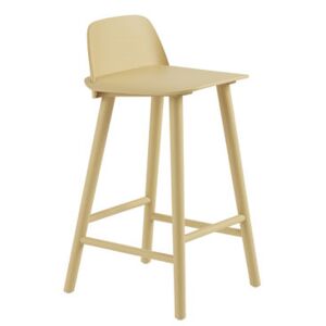 Nerd Bar chair - / H 65 cm - Wood by Muuto Yellow