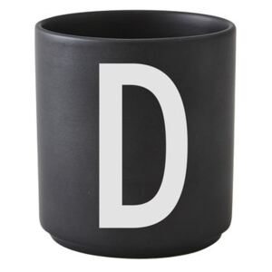 A-Z Mug - / Porcelain - Letter D by Design Letters Black