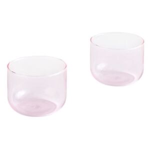 Tint Glass - / Set of 2 - H 5.5 cm / 200 ml by Hay Pink