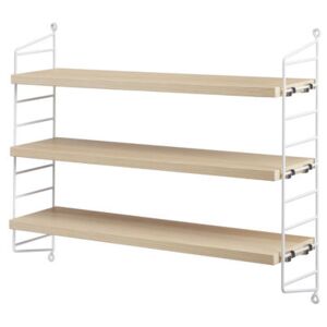 String® Pocket Shelf by String Furniture White/Natural wood