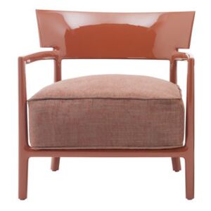 Cara Solid Color Armchair - / Tissu by Kartell Red/Orange