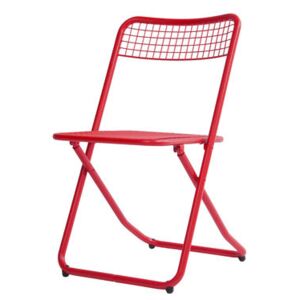 085 Folding chair - / Métal grillagé by Houtique Red