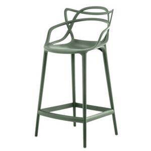 Masters Bar chair - H 65 cm - Polypropylen by Kartell Green