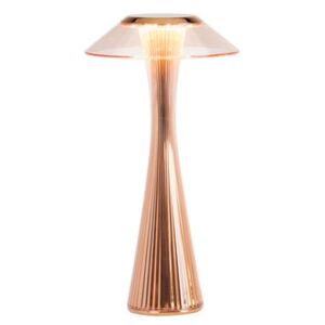Space Outdoor Table lamp - / LED - Rechargeable by Kartell Pink/Orange/Metal