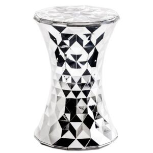 Stone Stool by Kartell Grey/Silver/Metal