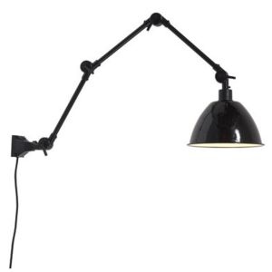 Amsterdam Large Wall light with plug - / Metal lampshade - L 100 cm by It's about Romi Black
