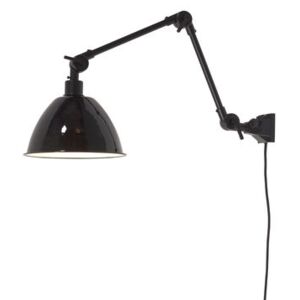 Amsterdam Medium Wall light with plug - / Metal lampshade - L 85 cm by It's about Romi Black