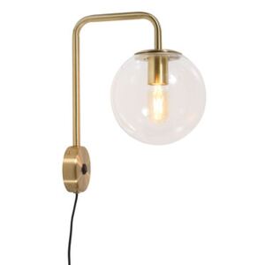Warsaw Wall light with plug - / Glass & metal by It's about Romi Gold/Metal