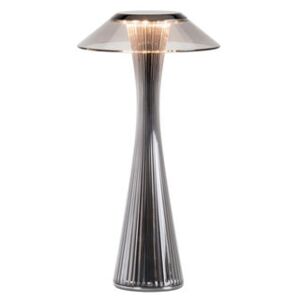 Space Outdoor Table lamp - / LED - Rechargeable by Kartell Grey/Metal