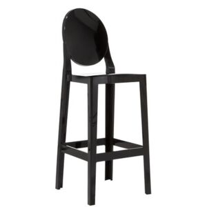 One more Bar chair - H 65cm - Plastic by Kartell Black