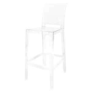 One more please Bar chair - H 65cm - Plastic by Kartell Transparent