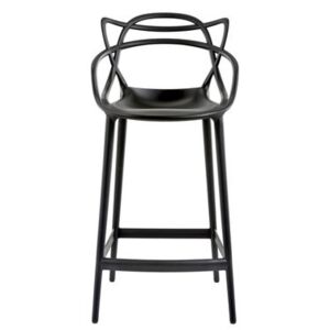 Masters Bar chair - H 65 cm - Polypropylen by Kartell Black
