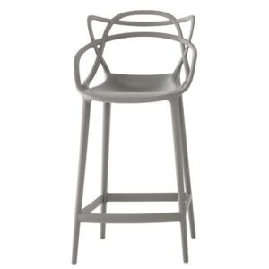 Masters Bar chair - H 65 cm - Polypropylen by Kartell Grey
