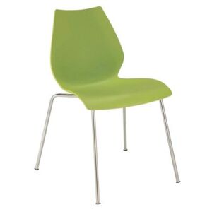 Maui Stacking chair - Plastic seat & metal legs by Kartell Green