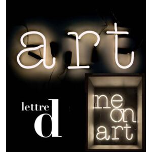 Neon Art Wall light with plug - Letter D by Seletti White